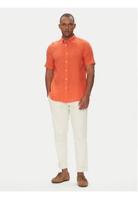 TOMMY HILFIGER - Tommy Hilfiger Koszula MW0MW35207 Pomarańczowy Regular Fit. Kolor: pomarańczowy. Materiał: len #5