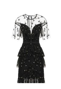 ALICE MCCALL - Czarna sukienka Moon Lover. Kolor: czarny. Materiał: materiał, satyna. Wzór: aplikacja. Styl: klasyczny, elegancki. Długość: maxi #6