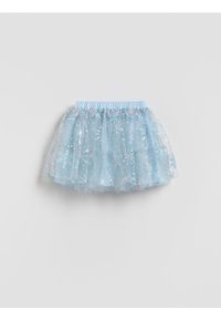 Reserved - Tiulowa spódnica z cekinami - jasnoniebieski. Kolor: niebieski. Materiał: tiul #1