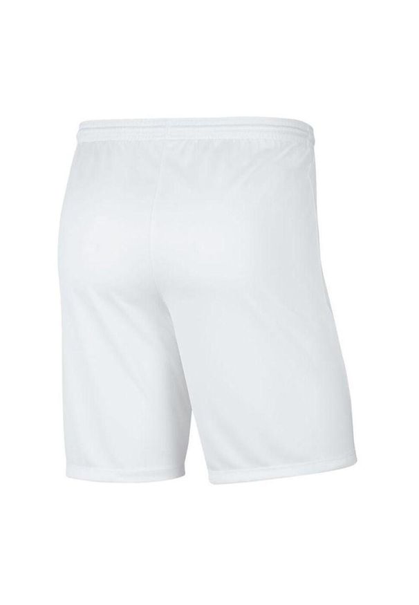 Nike - Dziecięce/niemowlęce Spodenki Z Dzianiny Dry Park III. Kolor: biały. Materiał: dzianina. Styl: sportowy. Sport: turystyka piesza