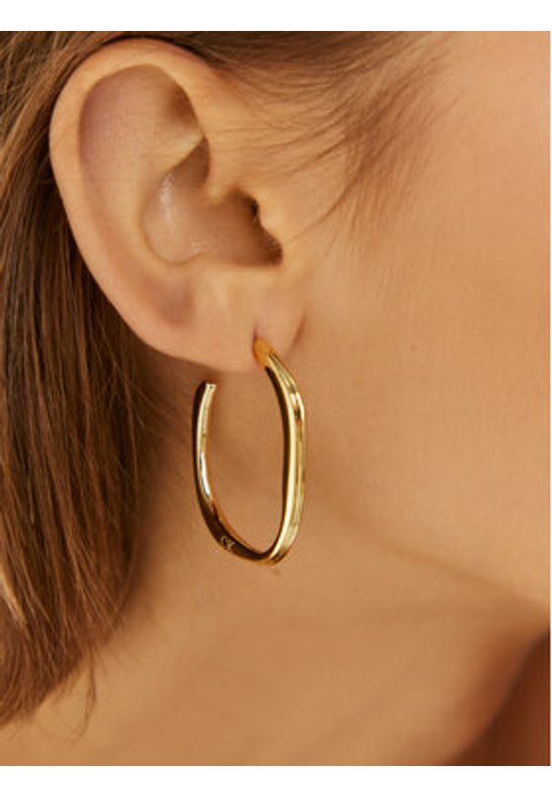 Calvin Klein Kolczyki 35000644 Złoty. Materiał: metalowe. Kolor: złoty