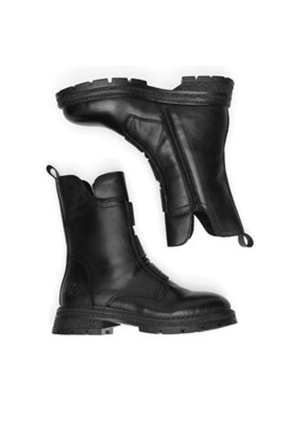 Rieker Botki Z9852-00 Czarny. Kolor: czarny. Materiał: skóra