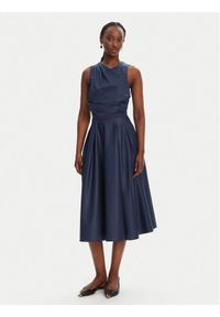 Elisabetta Franchi Sukienka koktajlowa AB-T52-52E2-V440 Granatowy Regular Fit. Kolor: niebieski. Materiał: bawełna. Styl: wizytowy #1