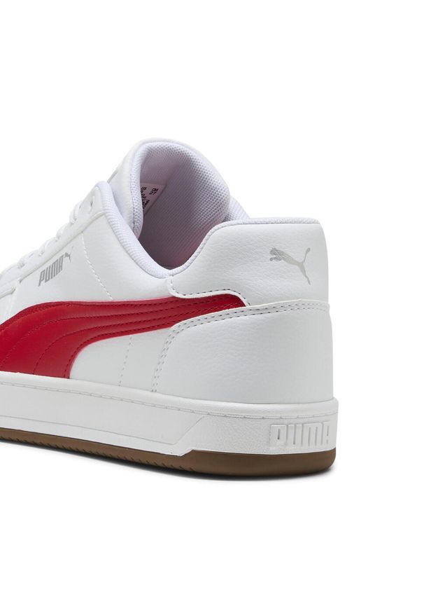 Puma - Sneakersy Caven 2.0 PUMA For All Time Red White Silver Gum Metallic. Kolor: czerwony, szary, biały, wielokolorowy. Materiał: guma. Sezon: lato. Sport: turystyka piesza