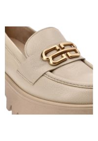 Beżowe Mokasyny Armodo Stylowe Buty Damskie. Zapięcie: bez zapięcia. Kolor: beżowy. Materiał: nubuk, materiał. Styl: elegancki #4