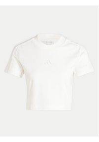 Adidas - adidas T-Shirt ALL SZN 3-Stripes IW1133 Biały Slim Fit. Kolor: biały. Materiał: bawełna