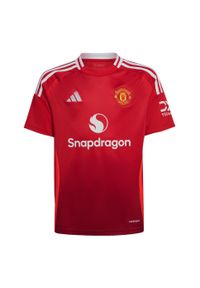 Adidas - Koszulka Manchester United 24/25 Home Kids. Kolor: czerwony. Materiał: materiał