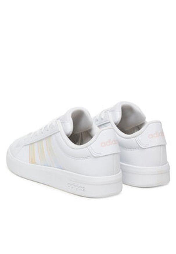 Adidas - adidas Sneakersy Grand Court 3.0 JQ1978 Biały. Kolor: biały. Materiał: skóra