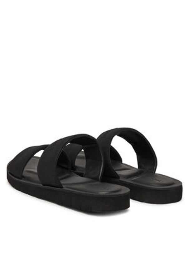 Calvin Klein Klapki Double Strap Cv Logo HM0HM01801 Czarny. Kolor: czarny. Materiał: materiał
