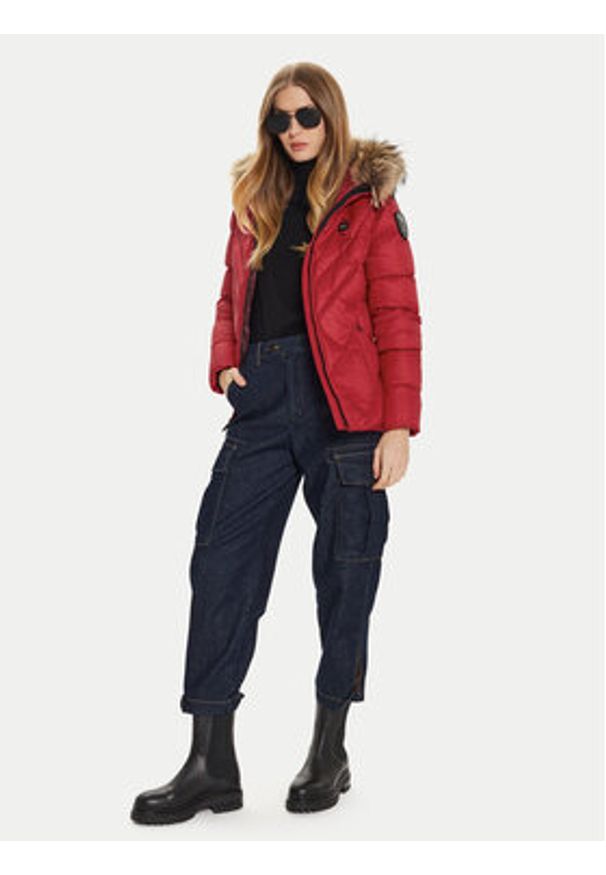 Blauer Kurtka puchowa 24WBLDC03051 Czerwony Regular Fit. Kolor: czerwony. Materiał: syntetyk