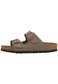 Klapki damskie Birkenstock Arizona Bfbc. Kolor: szary. Materiał: materiał, syntetyk