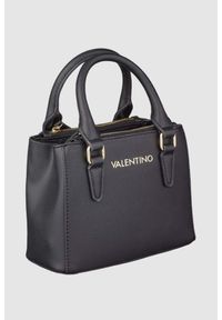 Valentino by Mario Valentino - VALENTINO Mała czarna torebka klasyczna Zero Re Shopping. Kolor: czarny. Wzór: paski. Styl: klasyczny #6