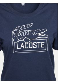 Lacoste T-Shirt TH9068 Granatowy Regular Fit. Kolor: niebieski. Materiał: bawełna #5