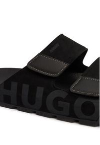 Hugo - HUGO Klapki Evander 50563303 Czarny. Kolor: czarny. Materiał: materiał #5