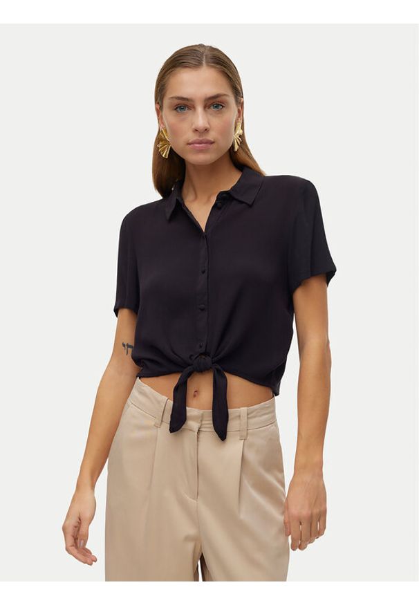 Vero Moda Koszula Menny 10303694 Czarny Relaxed Fit. Kolor: czarny. Materiał: wiskoza