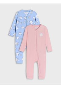 Sinsay - Pajacyki 2 pack - mid blue. Wzór: kwiaty
