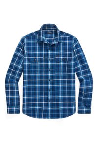 Ralph Lauren - RALPH LAUREN - Koszula w kratę Custom Fit. Typ kołnierza: polo. Kolor: niebieski. Materiał: bawełna. Wzór: aplikacja #3