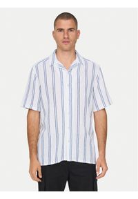 Only & Sons Koszula 22025659 Biały Regular Fit. Kolor: biały. Materiał: bawełna