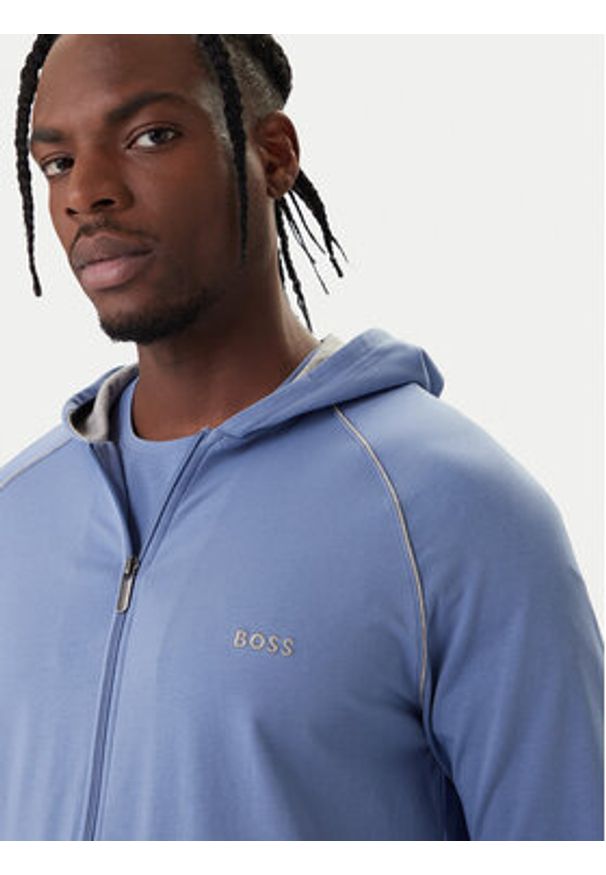 BOSS Bluza Mix&Match 50515313 Błękitny Regular Fit. Kolor: niebieski. Materiał: bawełna