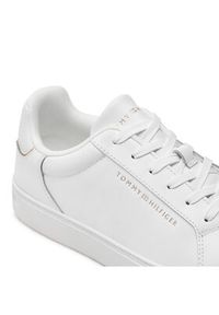 TOMMY HILFIGER - Tommy Hilfiger Sneakersy Essential Court Sneaker FW0FW08000 Biały. Kolor: biały. Materiał: skóra #5