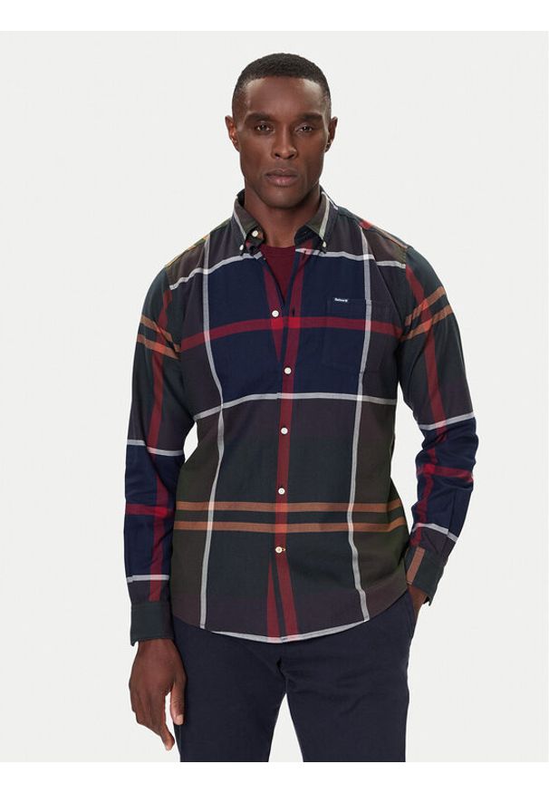 Barbour Koszula Dunoon MSH4980TN51 Granatowy Regular Fit. Kolor: niebieski. Materiał: bawełna