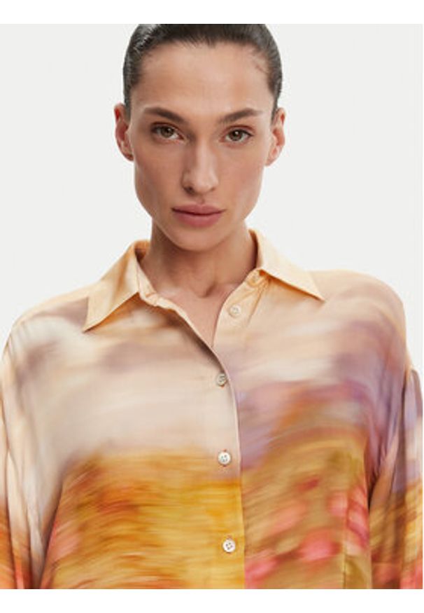 Pinko - PINKO Koszula 104864 A2G0 Kolorowy Regular Fit. Materiał: wiskoza. Wzór: kolorowy