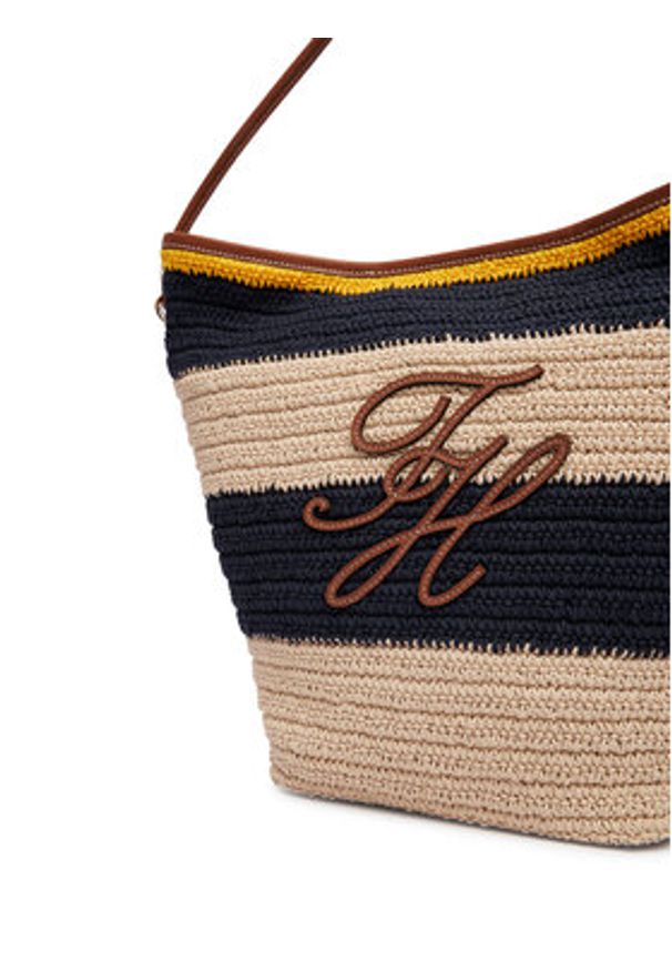 TOMMY HILFIGER - Tommy Hilfiger Torebka Th Nautical Bucket Crochet Str AW0AW18814 Kolorowy. Wzór: kolorowy