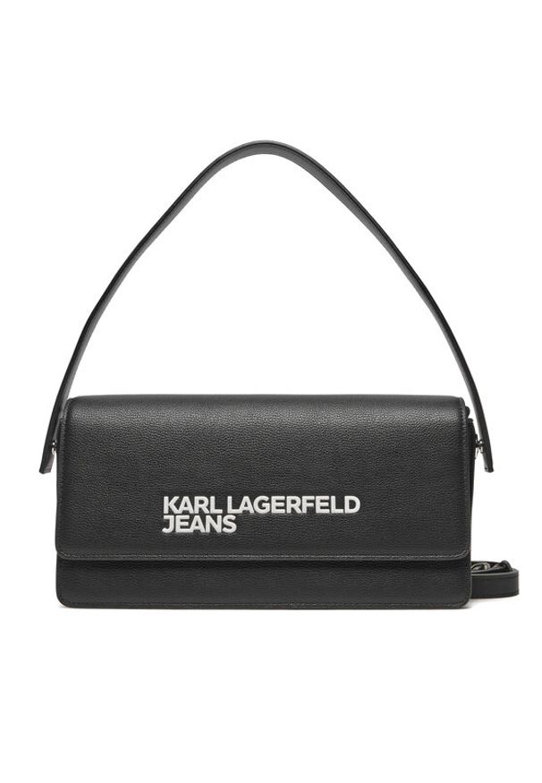 Karl Lagerfeld Jeans Torebka 246J3089 Czarny. Kolor: czarny. Materiał: skórzane