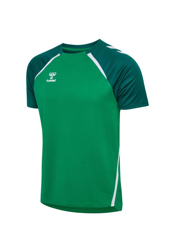 Koszulka sportowa T-shirt Hummel hml Lead 2.0 Jersey. Kolor: zielony. Materiał: jersey