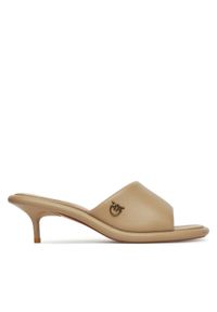 Pinko - PINKO Klapki Tara 01 SD0277 P003 Beżowy. Kolor: beżowy. Materiał: skóra