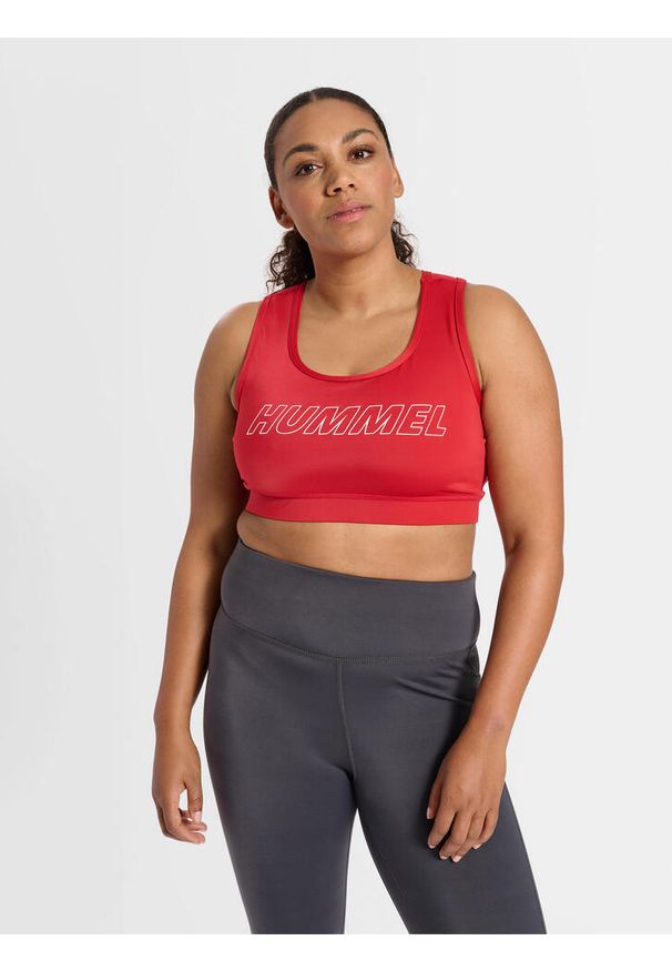 Biustonosz dla kobiet Hummel Curvy Sports Plus. Kolor: czerwony