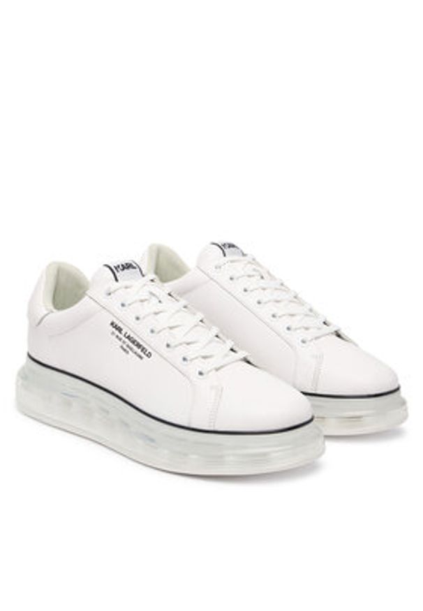 Karl Lagerfeld - KARL LAGERFELD Sneakersy Kapri Kushion KL52615 Biały. Kolor: biały. Materiał: skóra
