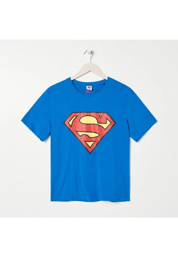 Sinsay - Piżama dwuczęściowa Superman - Niebieski. Kolor: niebieski. Wzór: motyw z bajki