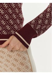 Guess Sweter Lise W4BR21 Z37K0 Bordowy Slim Fit. Kolor: czerwony. Materiał: syntetyk, wiskoza #3
