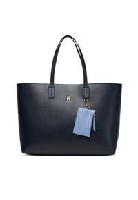 TOMMY HILFIGER - Tommy Hilfiger Torebka Th Icon AW0AW17667 Granatowy. Kolor: niebieski. Materiał: skórzane #3