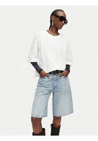 G-Star RAW - G-Star Raw Szorty jeansowe Clean Edge D28383-E352 Niebieski jasny Wide Fit. Kolor: niebieski. Materiał: bawełna #4