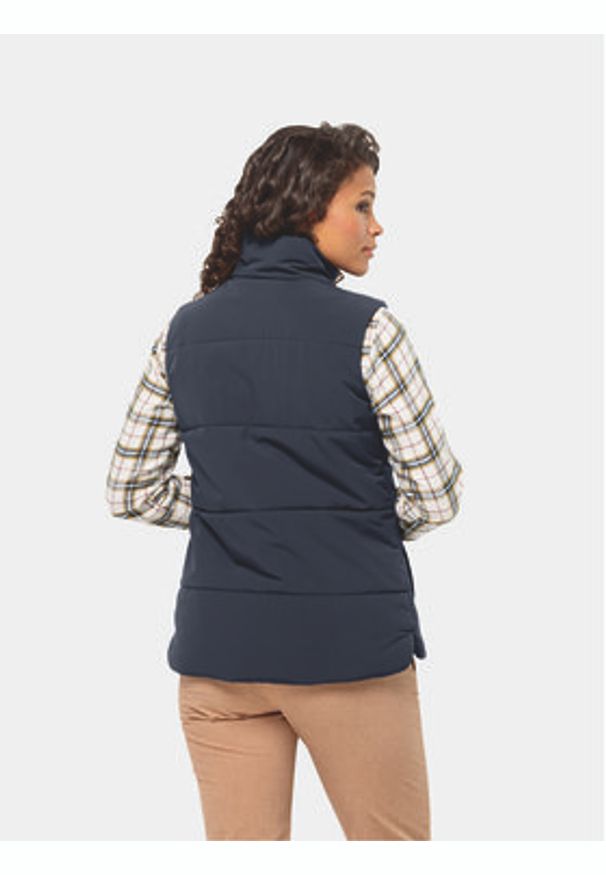 Jack Wolfskin Bezrękawnik White Frost Vest 1207371 Granatowy Regular Fit. Kolor: niebieski. Materiał: syntetyk. Długość rękawa: bez rękawów