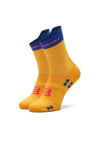 Skarpety wysokie unisex Compressport. Kolor: żółty. Sport: bieganie