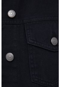 Sisley kurtka jeansowa damska kolor czarny przejściowa. Okazja: na co dzień. Kolor: czarny. Materiał: jeans. Wzór: gładki. Styl: casual #3
