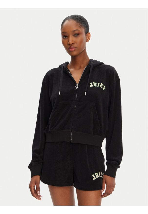 Juicy Couture Bluza Nala JCWAS125321 Czarny Oversize. Kolor: czarny. Materiał: bawełna