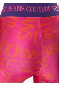 Versace Jeans Couture Legginsy 74HAC113 Różowy Slim Fit. Kolor: różowy. Materiał: syntetyk #2