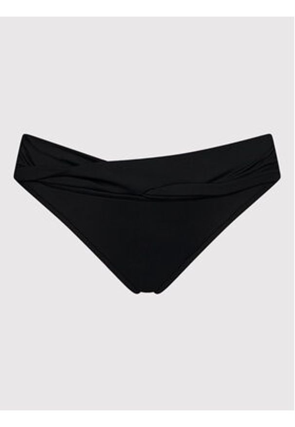 Seafolly Dół od bikini Twist Band 44320-942 Czarny. Kolor: czarny. Materiał: syntetyk