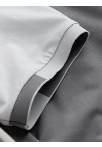 Ombre Clothing - T-shirt męski z elastanem z kolorowymi rękawami - szary V4 OM-TSCT-0176 - XXL. Okazja: na co dzień. Kolor: szary. Materiał: elastan. Wzór: kolorowy. Styl: casual, klasyczny #2