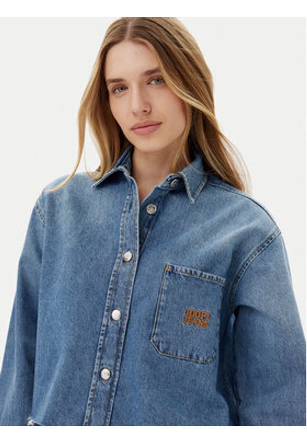 JOOP! Jeans Koszula jeansowa Udela 30046670 Niebieski Relaxed Fit. Kolor: niebieski. Materiał: bawełna