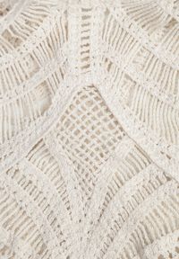 Renee - Beżowa Bawełniana Plażowa Sukienka Szydełkowa Kelira. Okazja: na plażę. Kolor: beżowy. Materiał: bawełna. Sezon: lato. Styl: wakacyjny #5