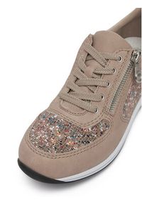 Rieker Sneakersy N1112-62 Beżowy. Kolor: beżowy. Materiał: materiał #6