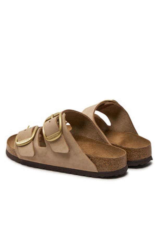 Birkenstock Klapki Arizona Big Buckle 1024064 Beżowy. Kolor: beżowy. Materiał: nubuk, skóra