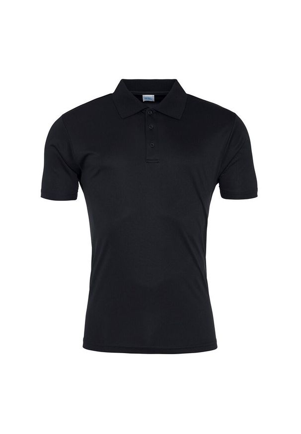 JUST COOL - Męska Gładka Koszulka Polo. Typ kołnierza: polo. Kolor: fioletowy. Wzór: gładki