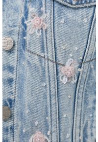 Miss Sixty kurtka jeansowa damska przejściowa. Kolor: niebieski. Materiał: jeans #2