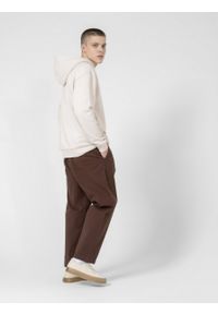 outhorn - Spodnie tkaninowe męskie - brązowe. Okazja: na co dzień. Kolor: brązowy. Materiał: tkanina. Styl: casual #7